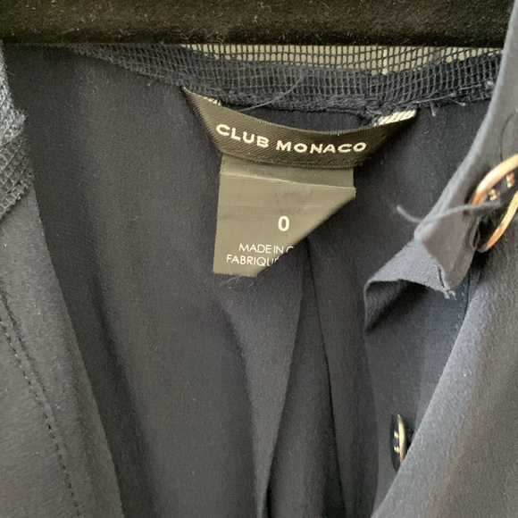 Club Monaco navy silk dress, size 0 - Picture 4 of 4